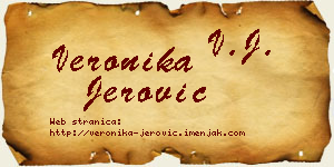 Veronika Jerović vizit kartica